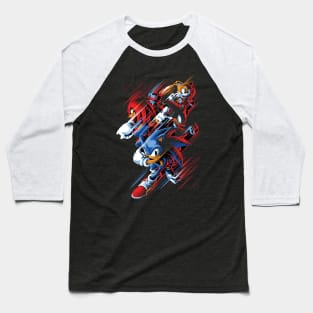 Sonic Anime and Video Game Fanart Baseball T-Shirt